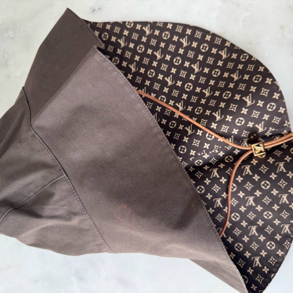 Louis Vuitton Dark Brown Sun Hat with Gold Accent Monogram - Picture 4 of 7
